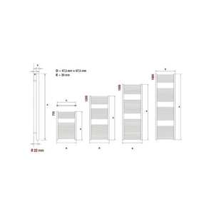 Radiateur électrique blanc Ercos Tekno 600 x 1500 mm, chauffage électrique - Product Image 2