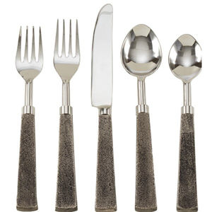 Cubiertos de Metal resistentes al por mayor para restaurante, cubiertos de acero inoxidable, cuchillo, tenedor, cuchara, juego de cubiertos de plata para boda - Product Image 1