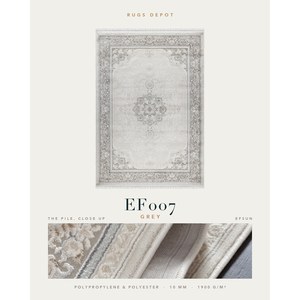 พรมโพลีโพรพิลีนและโพลีเอสเตอร์ขายส่ง EFSUN EF007 สีเทา ผลิตด้วยเครื่องจักร พรมตุรกีสำหรับห้องนั่งเล่น โครงการโรงแรม - Product Image 2