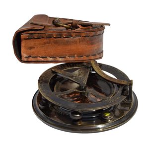 Handmade <b>Vintage</b> Reproduction Antique Brass Sundial <b>Compass</b> 2.5 Inches Nautical <b>Compass</b> for Outdoor Pocket <b>Compass</b> - Product Image 2
