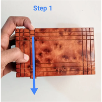 Boîte secrète en bois avec un compartiment, boîte de Puzzle en bois pour enfants