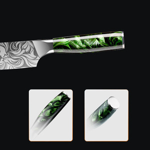 Venta al por mayor pedidos a granel personalizados OEM ODM servicio profesional Damasco cuchillo de cocina cuchillo japonés cuchillos de resina de acero inoxidable - Product Image 5