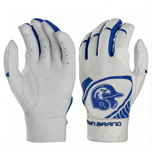 Bulk Order Custom Logo Goatskin Leather Baseball Gloves Supplier Stylish Breathable Anti Shock Unisex Softball <b>Batting</b> Gloves - Product Image 1