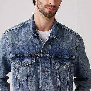 Winter Warm Regular Length <b>Denim</b> <b>Jackets</b> <b>For</b> <b>Men</b> / Custom Collar Design <b>Men</b> Fashionable <b>Denim</b> <b>Jackets</b> - Product Image 4