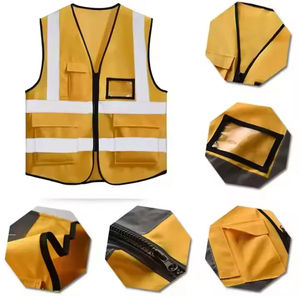 High Visibility Breathable Polyester Knit Reflective Vest Safety <b>Clothing</b> Workwear Safety Vest High Safety Reflective Vest - Product Image 5