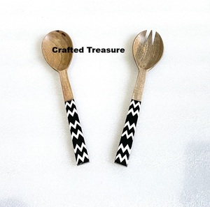 Cuillère à salade moderne de meilleure qualité, ensemble de vaisselle design fait à la main, cuillères et fourchettes, couverts adaptés aux ustensiles de cuisine - Product Image 4