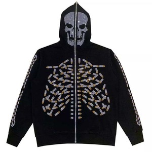 Custom full zip up hoodie puff print hooded polyester cotton oversized custom puff print full zip up hoodie 3D Printed Hoodie Pu - Product Image 1