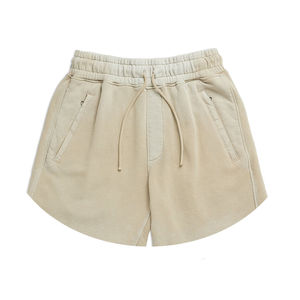 Loose Fitness Custom French Terry Cotton Solid <b>Men</b> Acid Wash <b>Shorts</b> Vintage Street Style French Terry Cotton Casual <b>Shorts</b> - Product Image 2