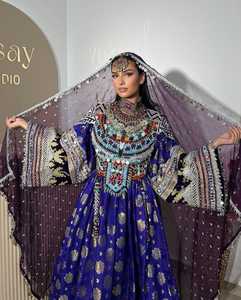 Customized Color Afghani Dresses for Women High Quality <b>Wedding</b> and Party Wear with Lace and Button Decorations - Product Image 2