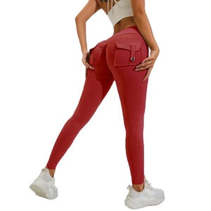 Mallas de Yoga para mujer de último diseño, ropa deportiva, ropa deportiva para gimnasio con logotipo de realce en la cintura - Product Image 3