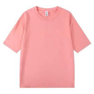 Personalizado de peso pesado 100% algodón Box Cut camiseta 250-300 GSM antiarrugas de gran tamaño Drop Shoulder Boxy Fit Crop camiseta - Product Image 4