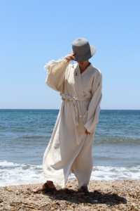 Turkish <b>Poncho</b> 100% Cotton Natural Dye Short Hooded Absorbent Clothing Home Hotel Spa Beach Good Quality Plus Size Best Price - Product Image 5