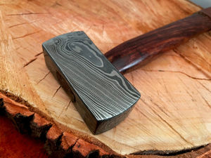 Marteau en acier de Damas à motif spécial, manche en bois robuste, personnalisable OEM, outil industriel polyvalent pour le bricolage, garantie de 3 ans - Product Image 3