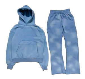 Survêtements de haute qualité unisexe à double poche au design élégant avec fermeture éclair survêtements en coton polaire avec bandes latérales vente en gros de survêtements personnalisés pour hommes - Product Image 2