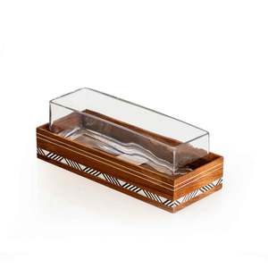 Caja de dulces de acrílico exclusiva con tapa de incrustación de concha Caja de regalo de lujo elegante para celebraciones festivas, bodas y decoración del hogar - Product Image 5