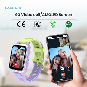 LAGENIO - <span class=keywords><strong>Reloj</strong></span> <span class=keywords><strong>Inteligente</strong></span> 4G para Niños, Videollamadas con IA, Cámara de 5MP, GPS, LBS, WIFI, ACC, A-GPS, Tarjeta SIM, IP68, CE - Product Image 1