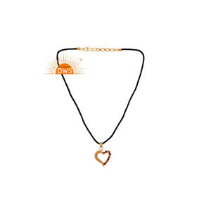 ชุดจี้อัญมณีหลายเม็ดรูปหัวใจหัวใจขายส่งเครื่องประดับสร้อยคอสายสีดำจี้เงินสเตอร์ลิงชุบทอง18K - Product Image 3
