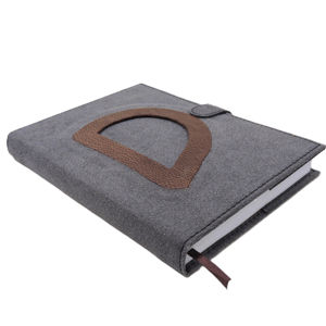 Premium Quality Customizable Snap Closure Professional Notebook Leather & Felt Alphabet Refillable <b>Diary</b> With Melamed Line Paper - Product Image 1