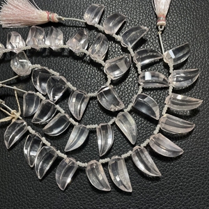 Venta al por mayor Ladyfinger Shape Faceted Rose Quartz Beads Diseños creativos de piedras preciosas rosas naturales para la fabricación de joyas - Product Image 4