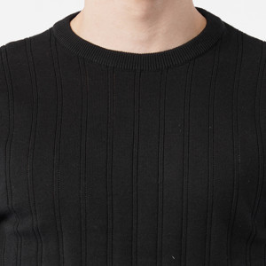 Automne et hiver pour hommes, col rond, couleur bloquée, pull fin à manches longues pour hommes, grande taille - Product Image 4