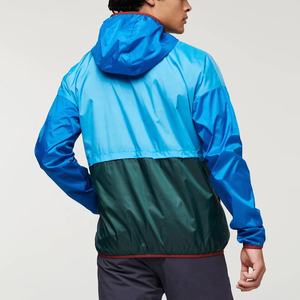 2024 vestes coupe-vent à capuche demi-fermeture éclair pour hommes de haute qualité imperméable et grande taille manches courtes Design personnalisé - Product Image 4