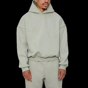 Hoodie ample et court en coton épais 100% vierge, de haute qualité, personnalisable – Fabricants de hoodies - Product Image 3