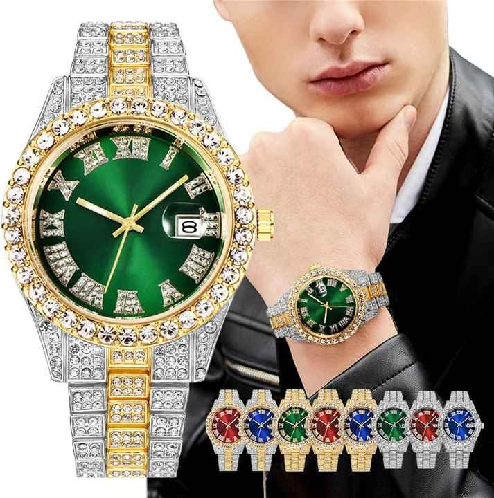Keeping Time to Cherishing Memories of Moissanite Diamond Mechanical Standard Quality Quartz Time to Power of Man Watch