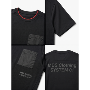 เสื้อยืดเทคแวร์โอเวอร์ไซส์ผ้าฝ้ายเมอร์เซอไรซ์พรีเมียม 320GSM แบบสั่งทำพิเศษสำหรับผู้ชาย เสื้อผ้าสตรีทแวร์แบบเชื่อมต่อ ผลิตโดยโรงงาน OEM จากเมืองเซียลคอต - Product Image 4