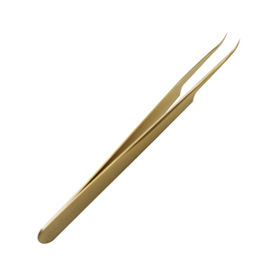 Venta caliente pinzas de extensión de pestañas doradas de alto volumen curvo 30 grados punta puntiaguda HERRAMIENTA DE BELLEZA DE ACERO INOXIDABLE - Product Image 4