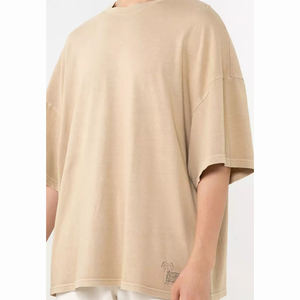 100% Cotton Custom <b>Boxy</b> <b>T</b>-<b>Shirt</b> High Quality Oversized Drop Shoulder Distressed Style for Men - Product Image 4