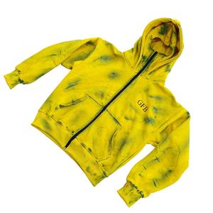 Sudadera con capucha y cremallera de doble CAPUCHA DE Hip Hop con pasamontañas High Street Fashion Letter Print Jacket para Otoño/Invierno - Product Image 1