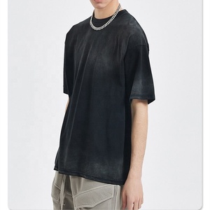 Camiseta Extra Grande para Hombre, 100% Algodón, Tejido Grueso, Lavado Ácido, Estilo Vintage, con Logotipo Personalizado y Diseño en Serigrafía - Product Image 4