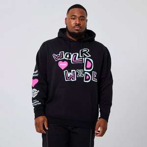 Sweat à capuche d'hiver unisexe imprimé bouffant 3D personnalisé Pull-over Sweatshirts Logo en relief MOUSSE Polaire Coton Polyester Poche vierge - Product Image 1