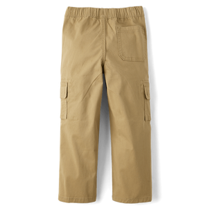 กางเกงคาร์โก้แบบดึงขึ้นกลางขาทรงหลวมสำหรับเด็กสำหรับกลางแจ้งกางเกงแบบมีเชือกผูกผ้าลินินปิด/ละอองลอย/ใหม่ - Product Image 2