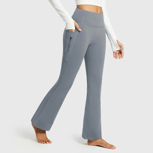 Nouveautés 2026 : Pantalons évasés superposés pour femmes, en molleton de coton épais, à prix réduit - Product Image 3