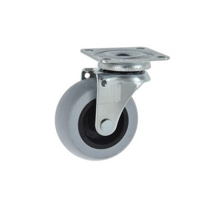 Rueda de goma en el rodamiento, diámetro: 50 (capacidad hasta 45 kg), gris - Product Image 1