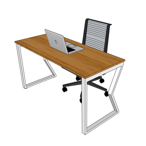 MBamboo 140x60cm <b>Desk</b> Simple Design <b>Standing</b> <b>Computer</b> <b>Desk</b> with Assembled Iron Legs for Bedroom for Home Office Use - Product Image 2