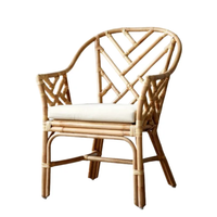 Silla de ratán natural para el hogar, hotel, dormitorio, apartamento, villa hecha a mano de Vietnam, reclinable, moderna, G83