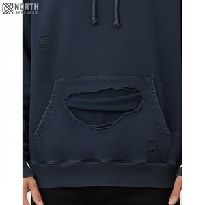 2025 haute qualité Streetwear 360gsm 100% coton à capuche décontracté blanc personnalisé hommes sweats à capuche réversibles sweats à capuche Hombre - Product Image 4