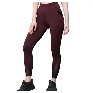 Cintura alta elástica ajuste magro Jeans mulheres leggings apertadas cor marrom para mulheres