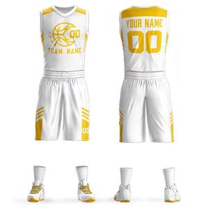 Vente en gros 100% polyester uniforme de basket-ball logo personnalisé équipe sportive impression numérique ensembles de vêtements de sport respirants - Product Image 4