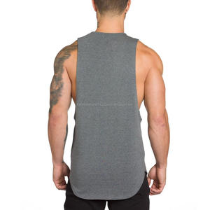 Custom Logo <b>Men</b> <b>Tank</b> <b>Tops</b> Polyester Quick Dry Spandex Knitted Sporty Singlet Plain Blank Gym Quick Dry Breathable Workout <b>Tops</b> - Product Image 3