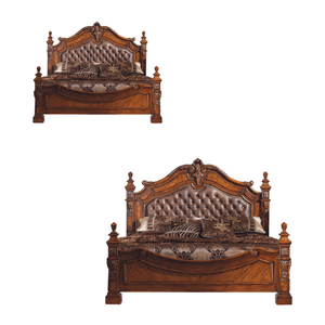 Lit King double moderne meubles de chambre à coucher ensemble lit en bois meubles à vendre fabrication directe Indonésie meubles - Product Image 4