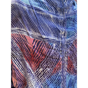 Tessuto da ricamo Batik Adire Alabela disegnato a mano su materiale decorativo Premium in Chiffon - Product Image 1