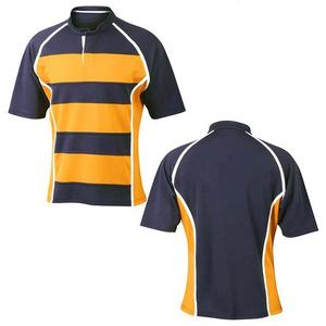 Conjuntos de camisetas de fútbol de Rugby con diseño de rayas de poliéster retro personalizado, ropa deportiva de fábrica para jugadores de fútbol y fútbol americano - Product Image 6