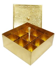 HF CRAFTS Vente en gros Boîte à épices en métal réutilisable avec plusieurs compartiments pour un accès facile - Product Image 2