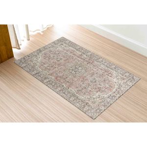 Muted Medallion Printed <b>Rug</b> for Farmhouse Decor, Turkish Design, Indoor Use,Velvet <b>Rug</b> - Product Image 5
