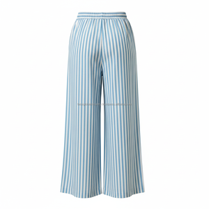 Pantalons palazzo décontractés pour femmes en spandex/polyester, pantalons à jambes larges d'hiver, style bohème - Product Image 2