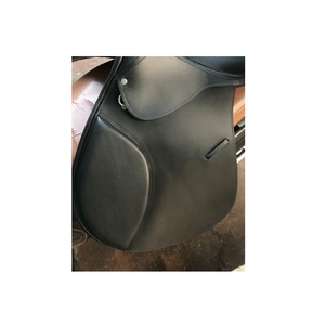 Sillín de doma inglés de cuero DD Premium negro genuino de la mejor calidad, asiento acolchado con tachuelas blancas, asiento suave inspeccionado Doble - Product Image 4
