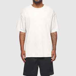 Camiseta de Algodón 100% de Color Sólido para Hombre, Corte Holgado, Algodón Liso, Venta al por Mayor, Unisex, Alta Calidad, Diseño Personalizado, Empaque, Camiseta para Hombre - Product Image 1